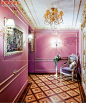 平层中紫色的浮华俄罗斯典雅走廊公寓Apart