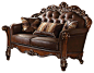 Acme Vendome Loveseat with 2 Pillows in Cherry traditional-loveseats