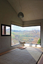 Windows as landscape frames at Picture House in Ripatransone, Italy by Barilari Architteti: 