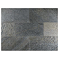Complete Tile Collection Natural Stone Slate Tile, Silver Grey Honed, MI#: 112-SH-111-608, Single Tile (12" x 24"), Six Tiles (36" x 48" Field)