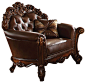 Acme Vendome Upholstered Chair with 1 Pillow in Cherry traditional-armchairs-and-accent-chairs