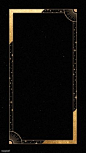 Mystical gold frame on black background mobile phone wallpaper | premium image by rawpixel.com / manotang