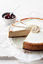 coffee cheesecake with cherries