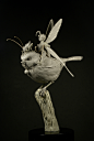 Tinkerbell, Patrick MASSON : Tinkerbell 
Sculpted in 2017 for Blacksmith Miniatures 
Based on the awesome illustration by Jean-Baptiste Monge 

Size: the total height from the base to the top of the fairy wings is 123mm
Tinkerbell would be 43mm if standin