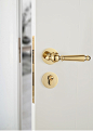 美式金色门锁室内卧室房门锁法式门把手分体木门锁具静音磁吸门锁-淘宝网