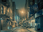 #KINFOLK PHOTOGRAPHER# 白天繁华喧闹的唐人街，到了晚上会是怎样一副景象？摄影师Franck Bohbot用镜头记录下纽约唐人街的夜晚，空无一人的街道，只有招牌还亮着。这一切既像是画，又像是电影中的场景。