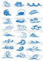 海浪浪花海水海洋水波波浪纹样背景图案 25eps格式矢量设计素材-淘宝网