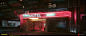 Cyberpunk 2077 - No-Tell Motel, Javier Pintor : The No-Tell Motel location from the quest 'The Heist'. The motel is located on the Watson district and has a very distinct kitsch art style. It was a really enjoyable place to work, responsible from the draf