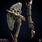 Tribal Axe (Game Ready), Ernesto Barroso : I really enjoyed the creation of this axe, from the concept and the search for references to the final result, this served me as part of my study of making game ready objects, especially in weapon design, I reall