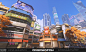 Overwatch: Busan Signage, Lucas Annunziata : These are the signage props for the city portion of the Busan map for Blizzard Entertainment's Overwatch. I was tasked with taking concepts of signage and creating 3d assets for them that could be placed around