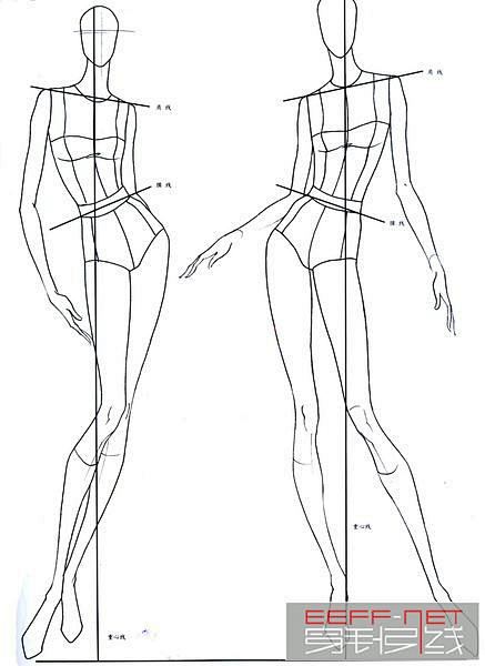 【新提醒】收集的各种服装人体线稿，觉得还...