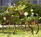 JR精锐景观 点缀花园设计的创意自行车绿色植物小品