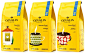 Gevalia Coffee咖啡包装设计-品牌的黄色和蓝色的颜色灵感来自瑞典国旗，设计师用图像来唤起现代和传统元素