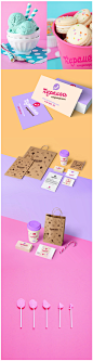 糖果品牌VI视觉形象设计欣赏 甜品VI设计 VI应用 名片卡片 包装 
