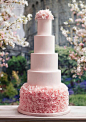 翻糖 婚礼 鲜花 粉色 蛋糕 甜点