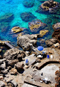 石滩，陶尔米纳，西西里岛，意大利
Rocky Beach, Taormina, Sicily, Italy