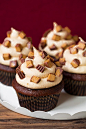 Reese's Cupcakes with Peanut Butter Buttercream Frosting
