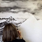 Coming soon for @robertfontainegallery's grand re-opening Oct 8th- life sized mountains maaaaaaaan