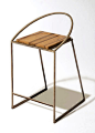 Dovetail Brass Barstool Product Image Number 1