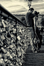 The Pont des Arts bridge in Paris where lovers leave a padlock with their names and throw the key in the Seine… ♥