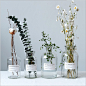 北欧花瓶ins风宜家家居装饰花器摆件饰品透明玻璃瓶水培花瓶-淘宝网