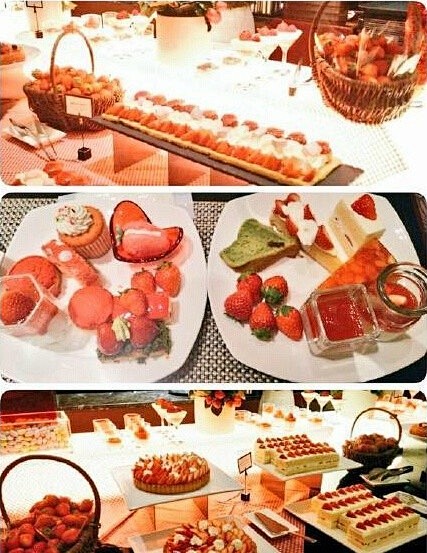 东京希尔顿饭店的草莓点心节，三十余种草莓...