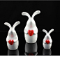 陶瓷兔子摆件一家三口创意装饰品酒柜家具电视柜摆设饰品现代简约-tmall.com天猫