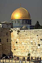 Jewish Western Wall and Arab Dome of the Rock, Jerusalem