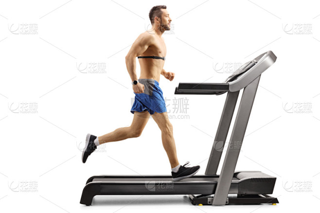 跑步机,男人,显示器,胸部,活力,心血管...