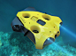 a submarine drone that freely captures your underwater journey in high definition : think think design's 'ibubble' project is a submarine drone equipped with a camera which follows divers thanks to a connected wristwatch.