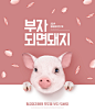 可爱小猪 粉红祖逖 跨年主题 新年海报设计PSD ti219a18104