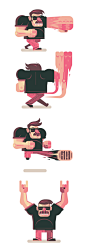 Illustrations / How to Design and Vector a Set of Character Poses for a — Designspiration #采集大赛#