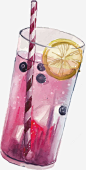 卡通饮品高清素材 冰块 卡通饮品 吸管 柠檬果汁 玻璃杯 蓝莓果汁 元素 免抠png 设计图片 免费下载 页面网页 平面电商 创意素材