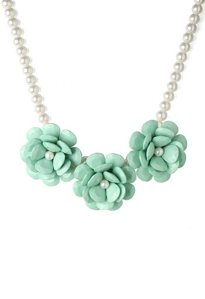 Mint Green Flower Pe...