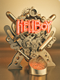 Hellboy Steampunk Remix : Steampunk remix of the Hellboy Logo, texturing inspired by the Second Hellboy movie titled: The Golden army.