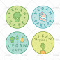 92号健康饮食蔬菜蛋糕咖啡面圆形水印logo标志矢量源文件设计素材-淘宝网