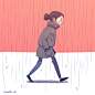 Walk cycle (GIF Animation) by Iraville