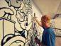 Mural at MNKYMEDIA Amsterdam on Behance