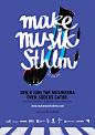 Poster for "Make Music Stockholm" festival. : Poster for "Make Music Sthlm" music festival Stockholm 2014.