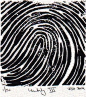 Identity III Fingerprint Limited Edition Hand Pulled Linocut Print