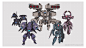 Products of Negentropy Industry, Ri yu : I tried to lay out all these mechas on one canvas and created some fake logos for them.
At least, they look not bad, hope you like it as well.

0903 Update some new layouts.