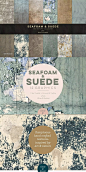 粗糙古老的海泡石绒面革纹理 Seafoam & Suede Textured Backgrounds_背景_
