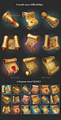 Scrolls and Maps Game Icons by ververver | GraphicRiver