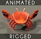 3d model crab 4