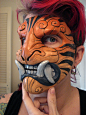 Striped demon mask by ~missmonster on deviantART