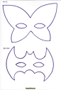 hongdoufan.com 蝙蝠侠和绿灯侠的面具手工课可打印图纸下载