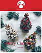 圣诞树diy 松果藤圈花环手工材料包 圣诞节装饰礼物 松果干花材料-淘宝网