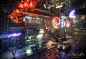Batman Arkham Knight - Chinatown, Mark Ranson : artwork created for the Chinatown section of Batman Arkham knight. Slowly getting together some of the work I did, very small amount of captures so far but one of the things I was in charge of was creating t