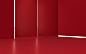 红色大气C4D背景图片素材元素