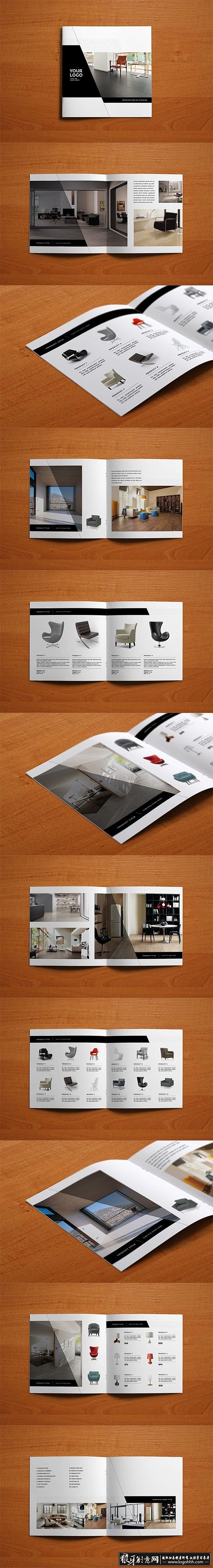 [创意画册] 家居画册 黑白风格画册设计...